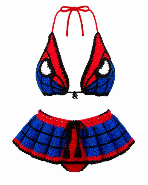 Crochet Spider-Man Bikini Set